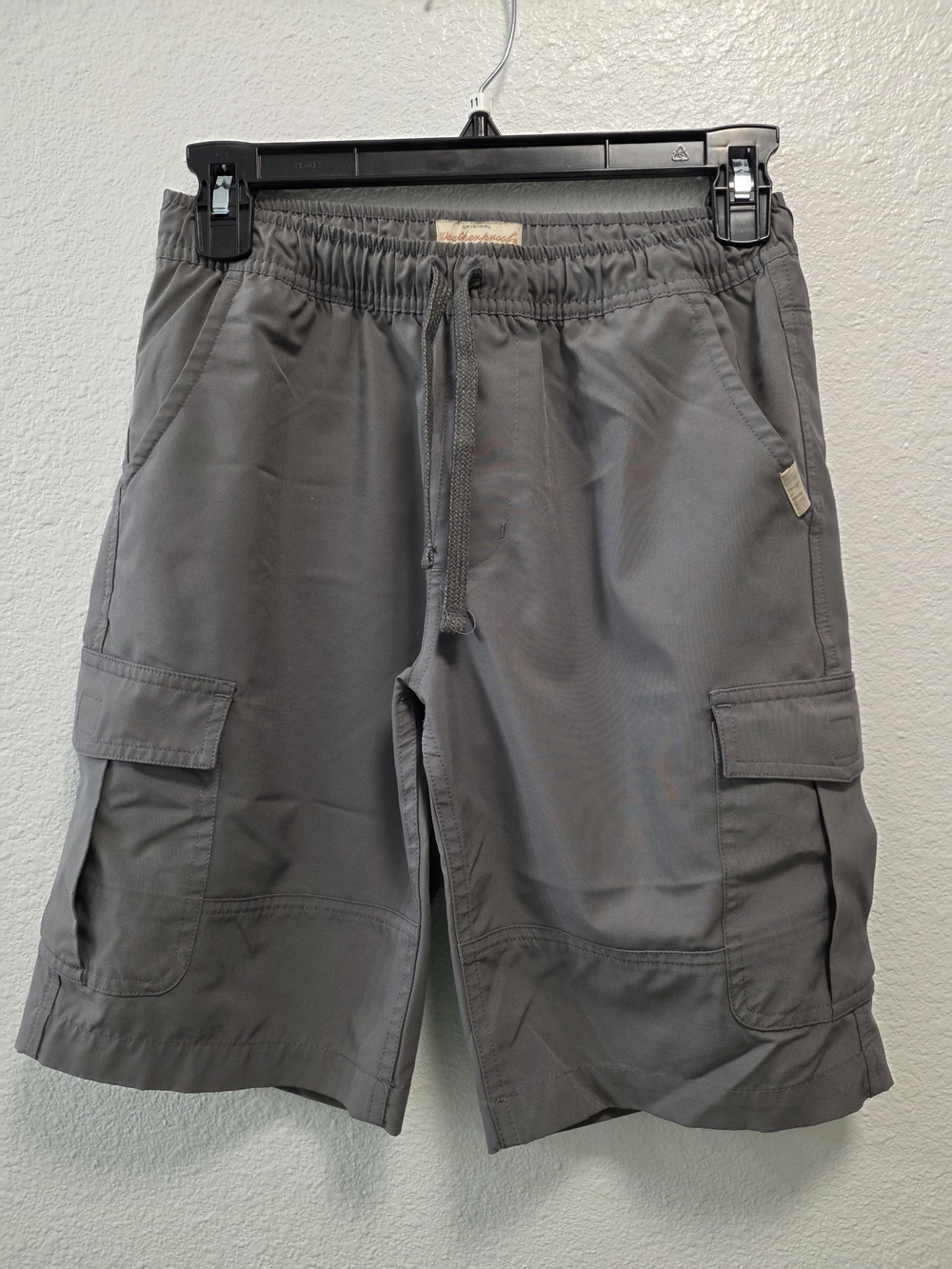 Teens Gray Cargo Shorts with Drawstring
